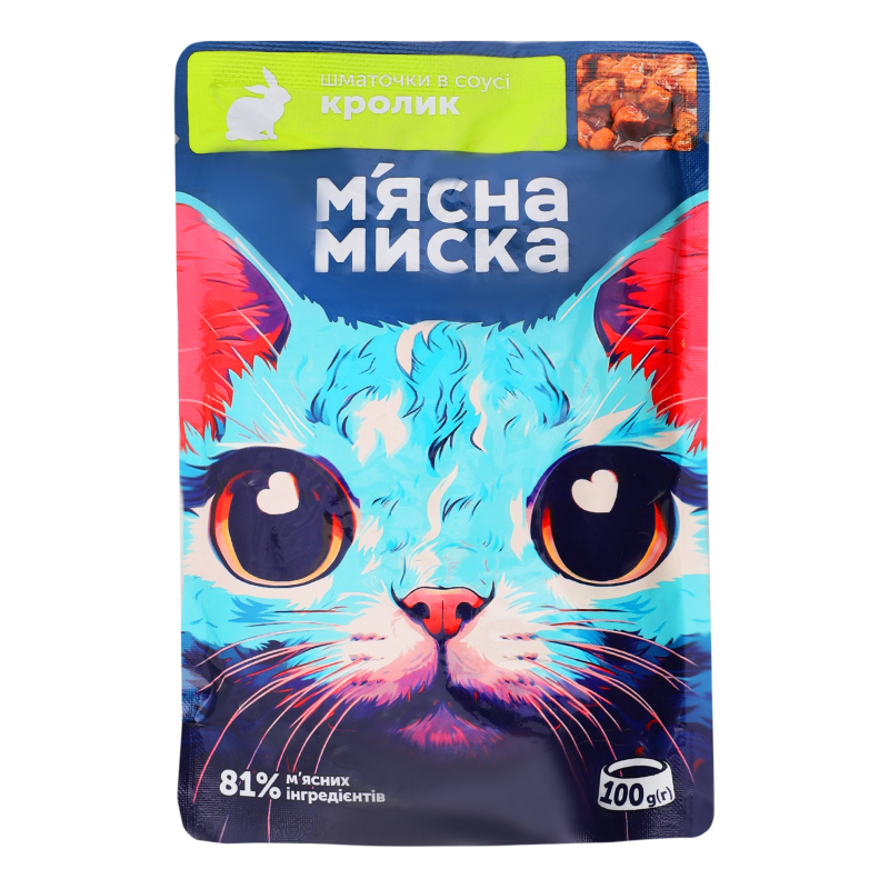 Корм Мясна миска дк 100г Кролик в соусі