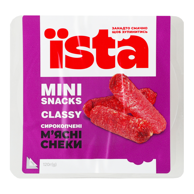 Снеки Їsta с/к 120г Міні снекс Классі
