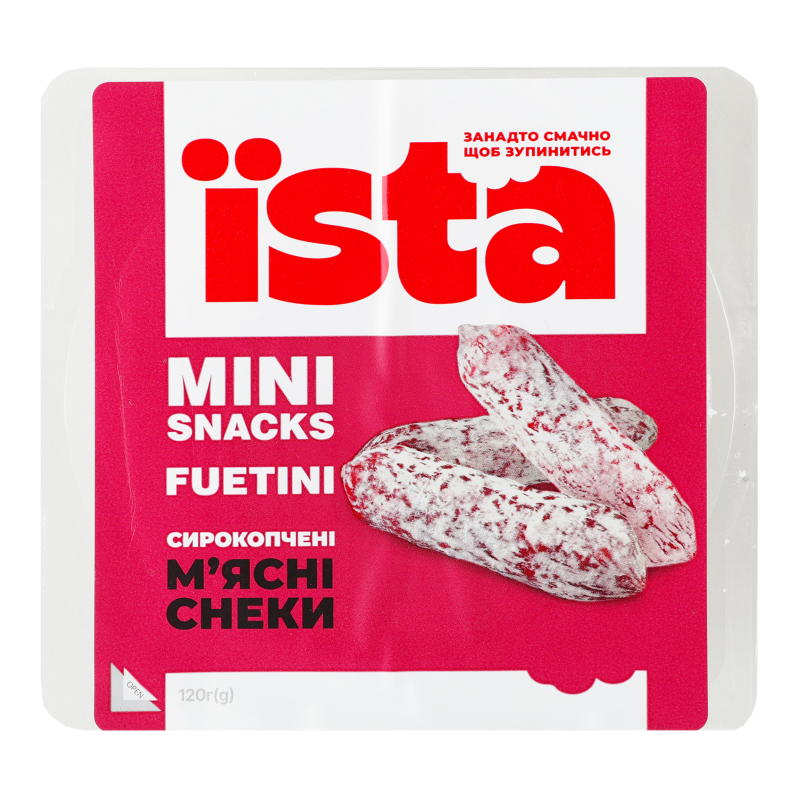 Снеки Їsta с/к 120г Міні снекс Фуетіні