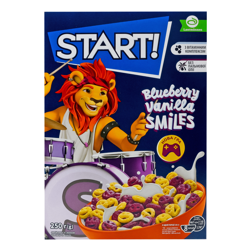 Сух сніданок Start 250гСмайликиВанілЧорн
