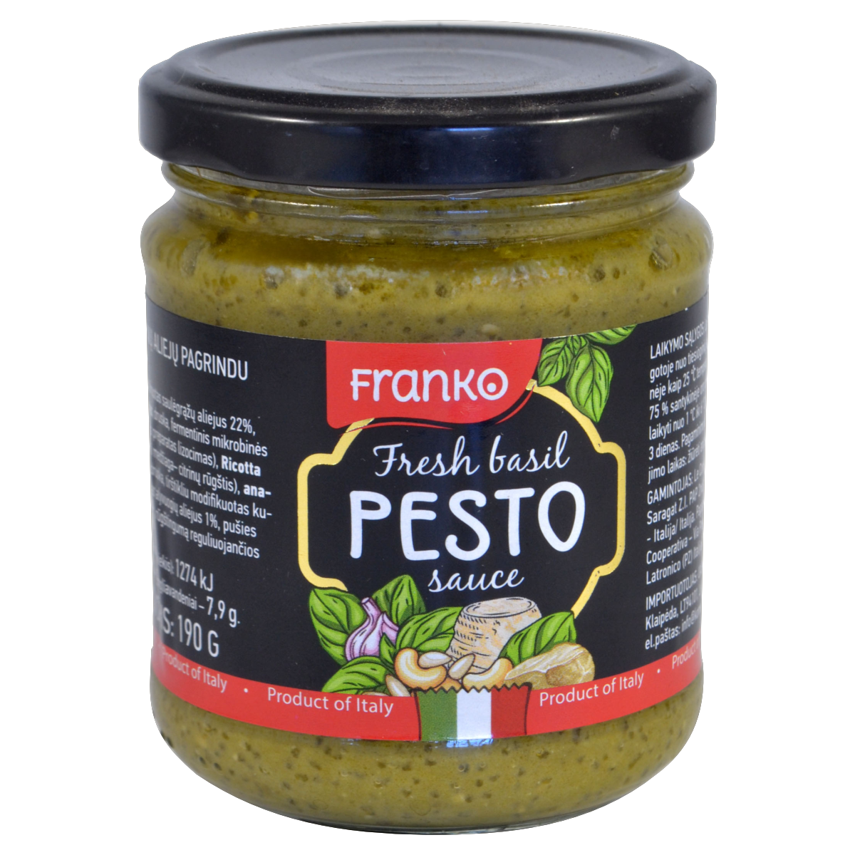 Соус Franko 190г Песто з базиліком