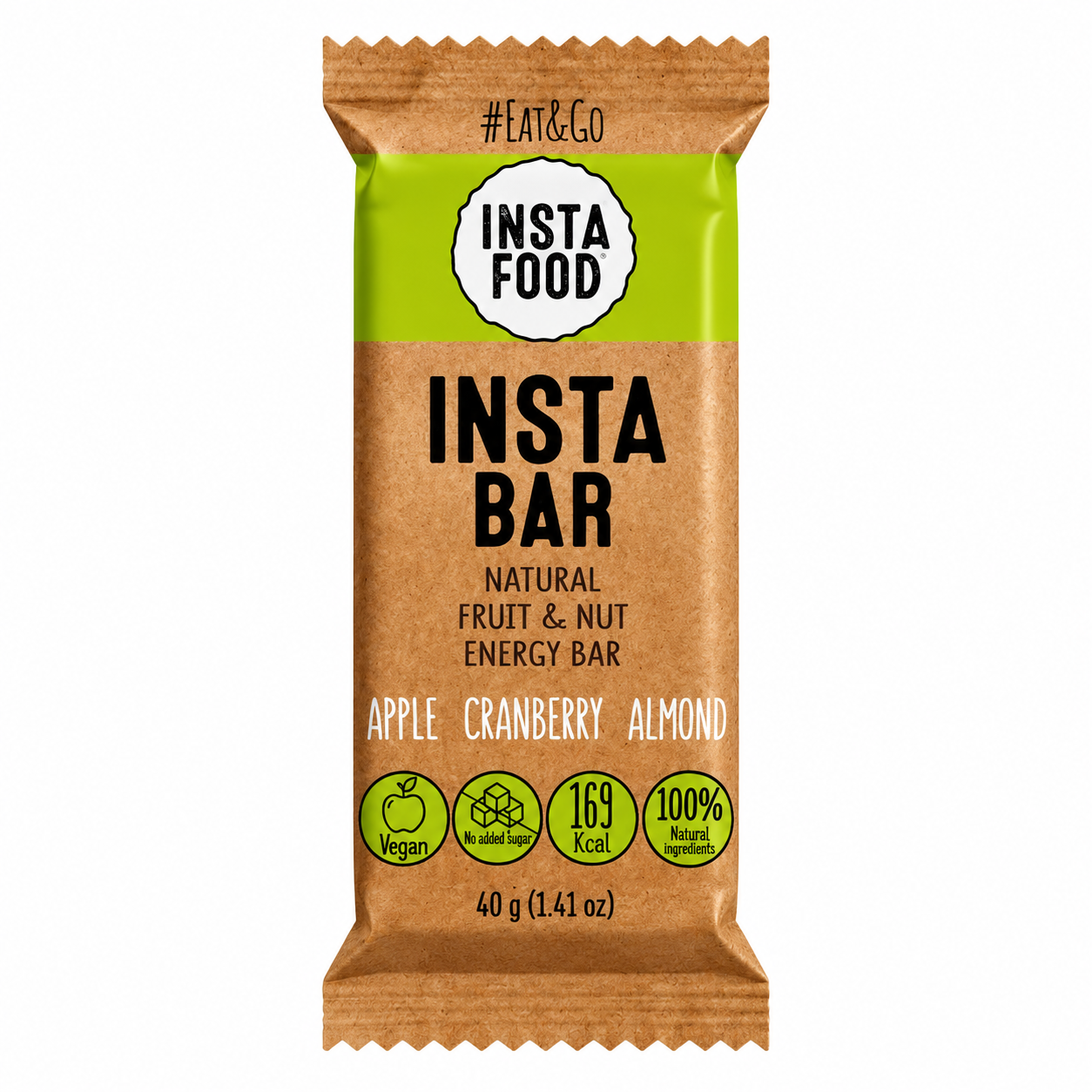 Батончик Insta Bar 40г Мигдаль яблуко