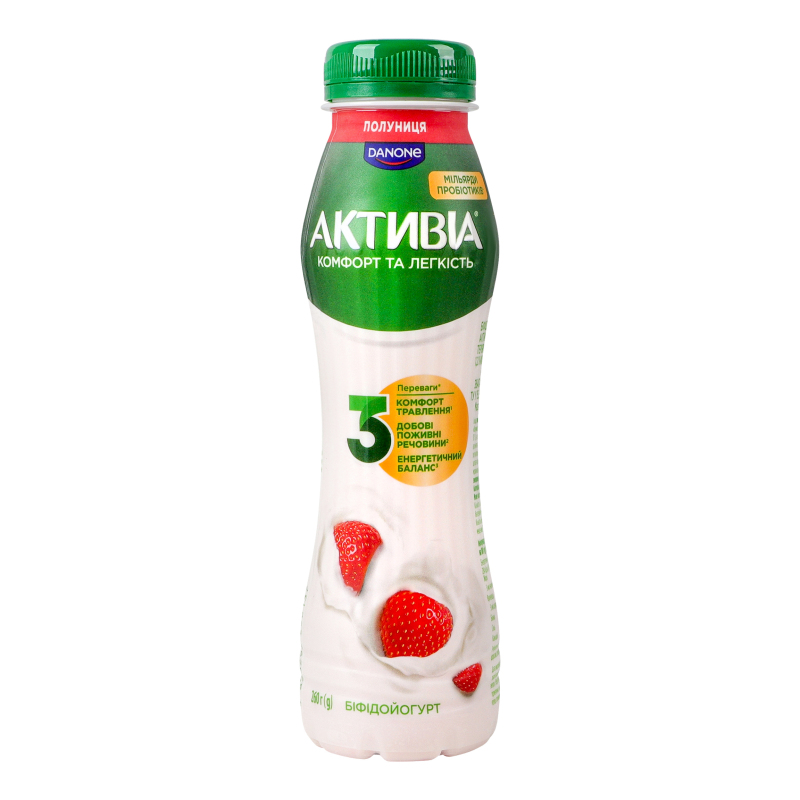 Біфідойогурт Активіа 1,2% 260г Полун пет