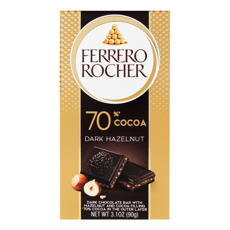 Шоколад Ferrero Rocher 90г 70% чорний
