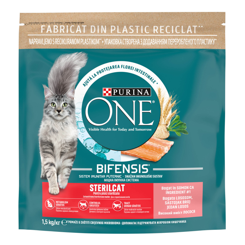 Корм Purina дк 1,5кг One Sterilcat лосос