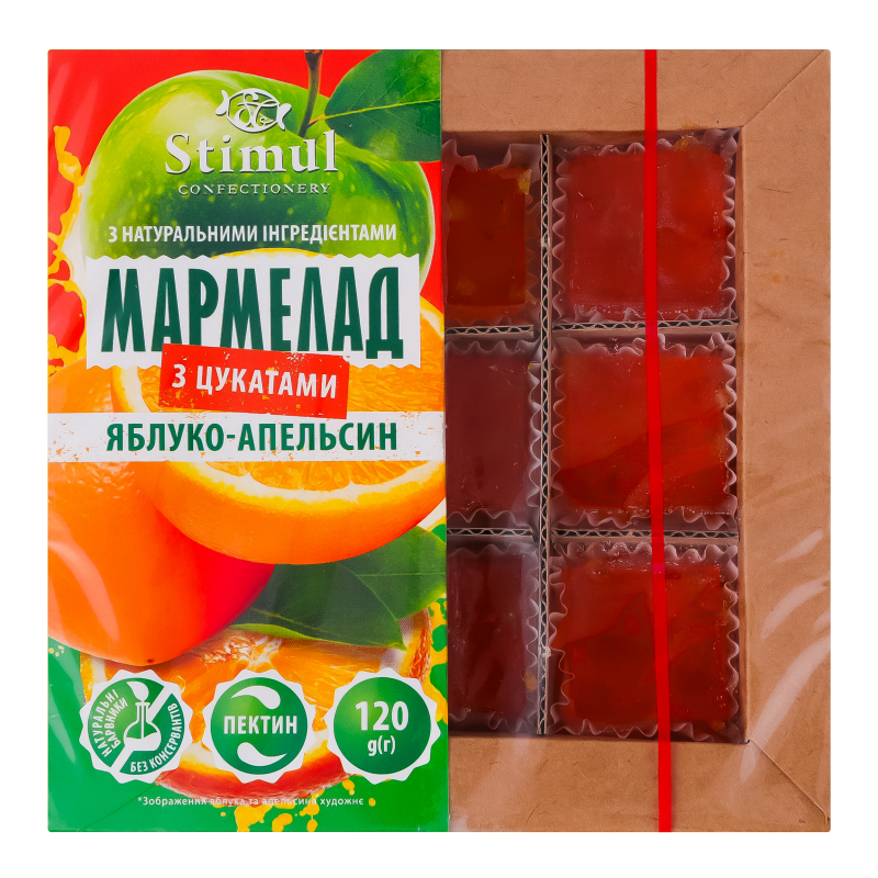 Мармелад Стимул120гЯблуко-апельсин цукат