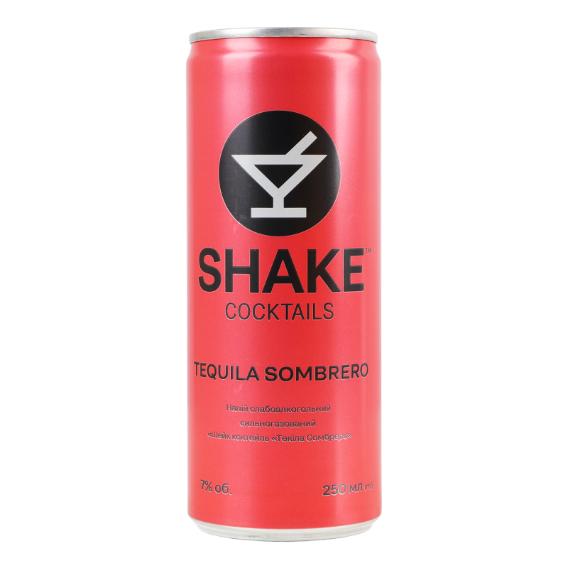 Напій с/алк Шейк0,25л Текіла Сомбреро 7%