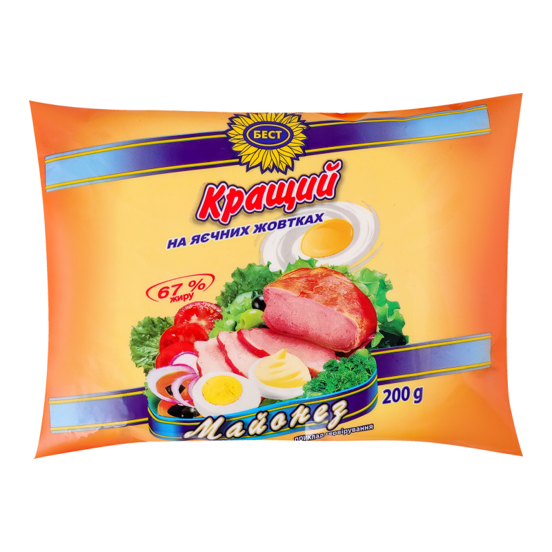 Майонез Бест 67% 200г Кращий