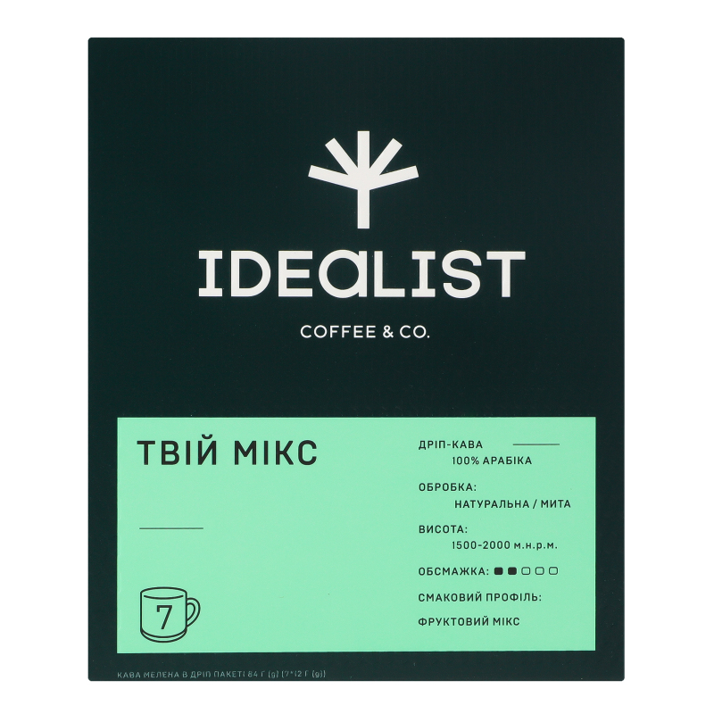Дріп-кава IdealistCoffee 7шт*12гТвійМікс