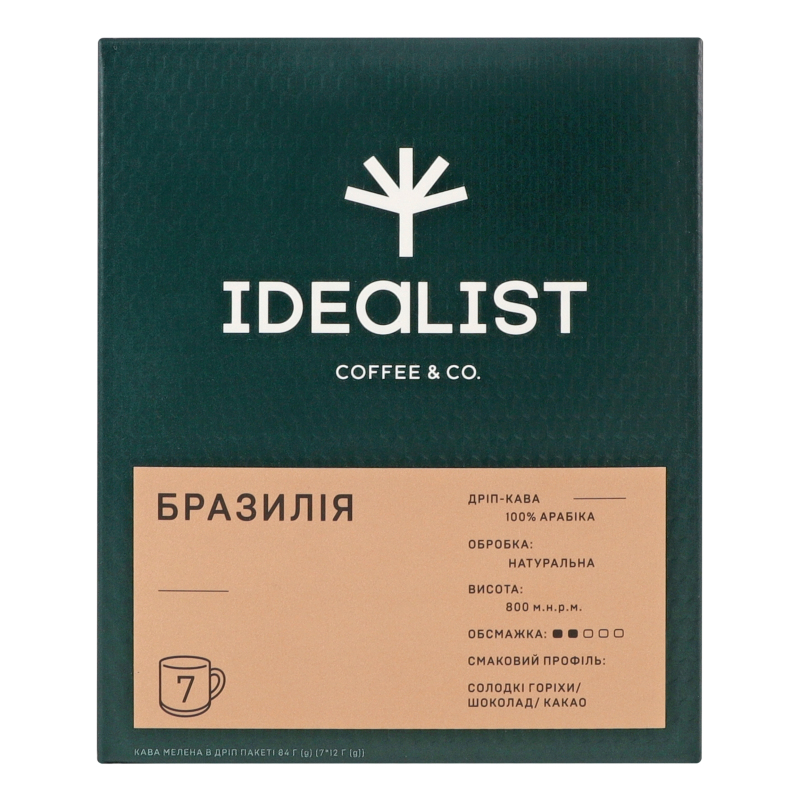 Дріп-кава IdealistCoffee 7шт*12г Бразил