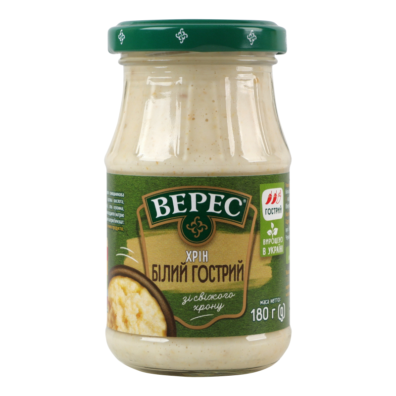 Хрін Верес 180г Білий гострий с/б