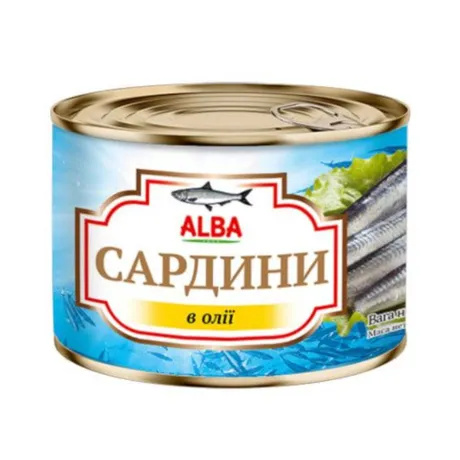 Консерва Alba Food 200г Сардини в/о