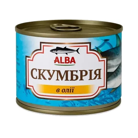 Консерва Alba Food 200г Скумбрія в/о