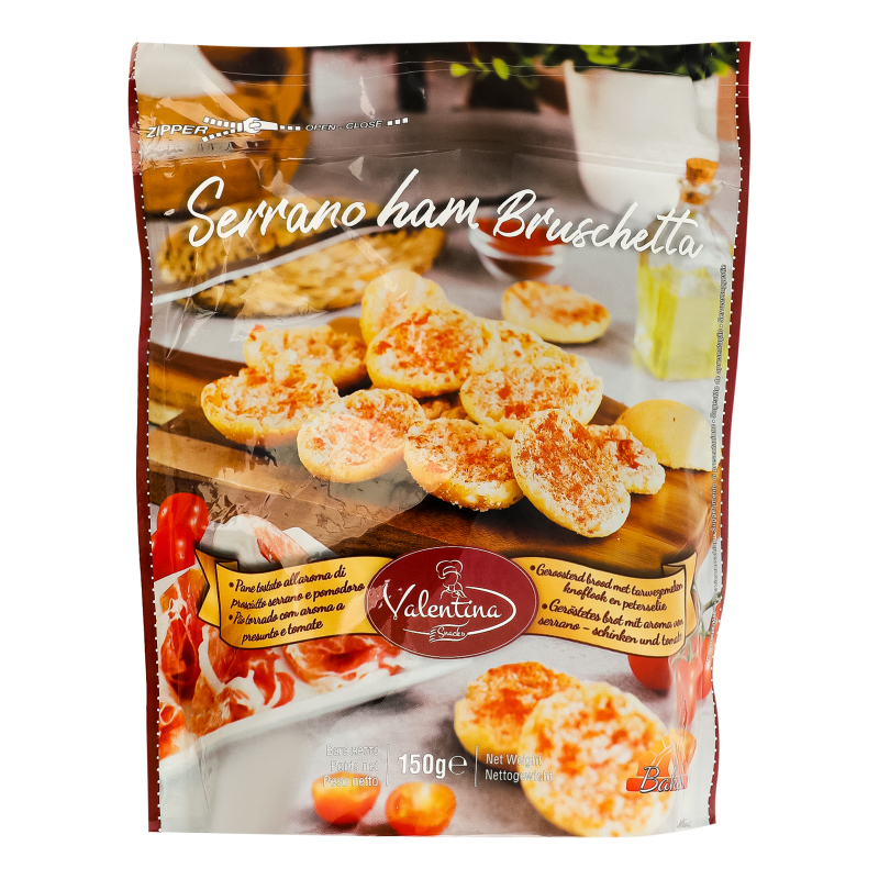 Брускети Valentina 150г Хамон Томат