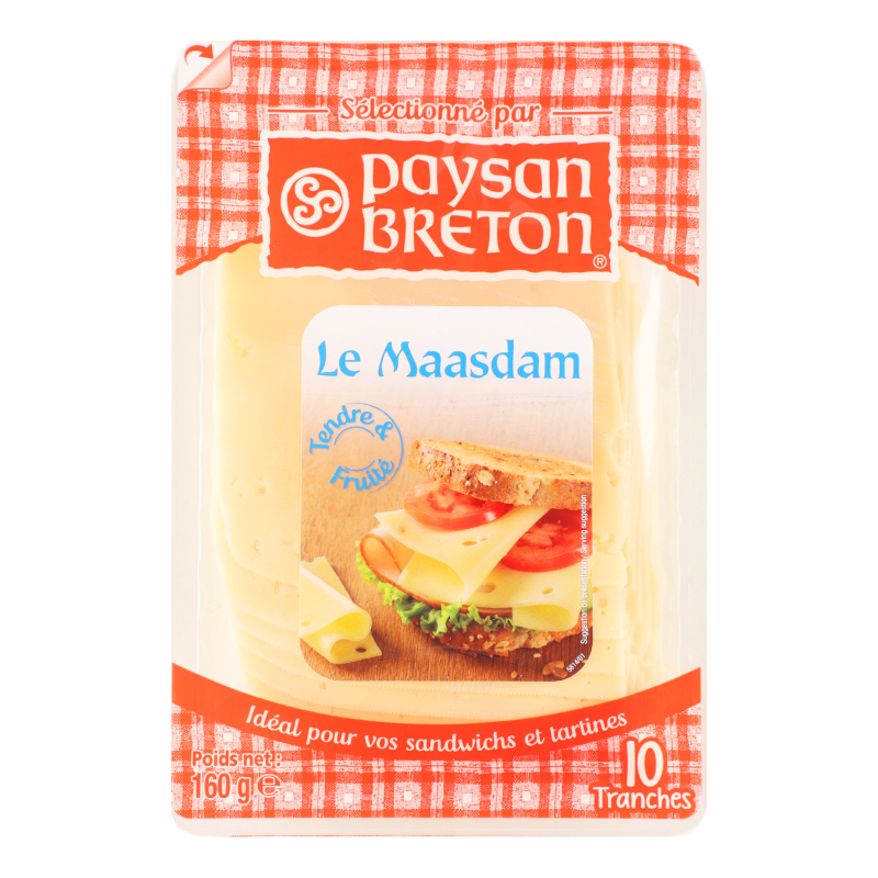 Сир Paysan Breton 45% 160г Маасдам слайс