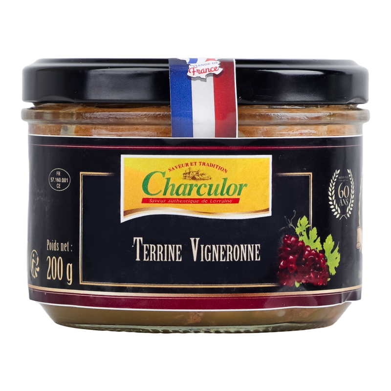 Паштет Charculor 200г Террін з білим вин