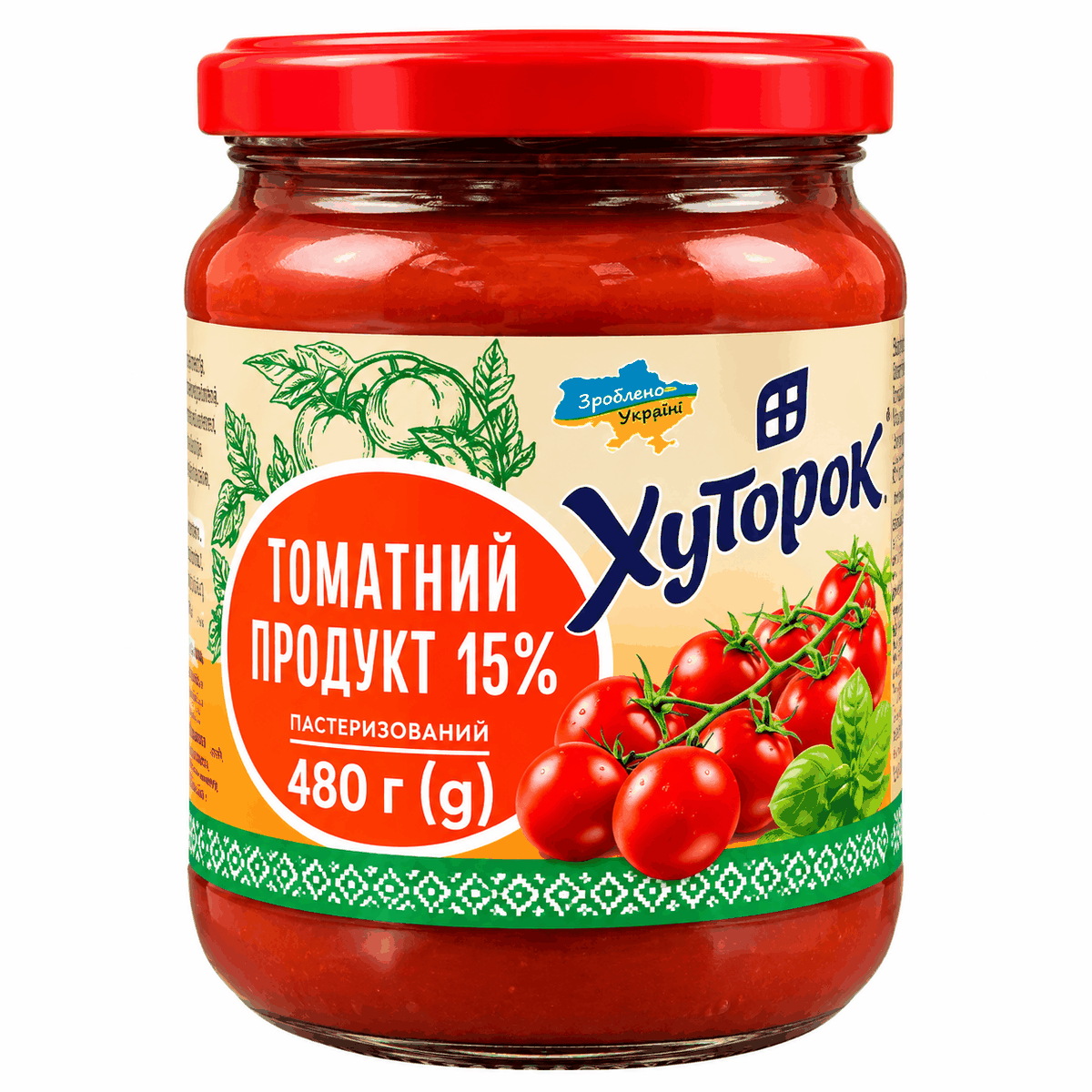 Томатний продукт Хуторок 15% 460г скло