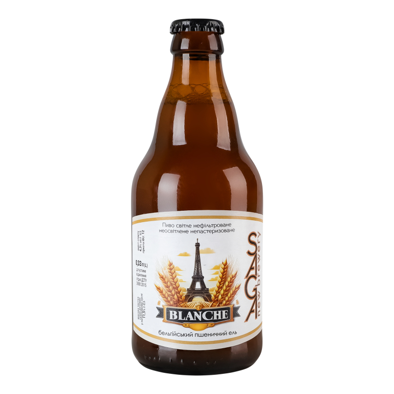 Пиво Saga 0,33л Blanche 4,3% с/б