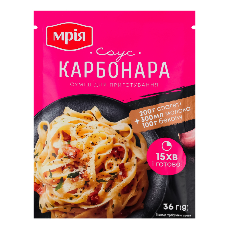 Суміш д/пр Мрія 36г соусу Карбонара