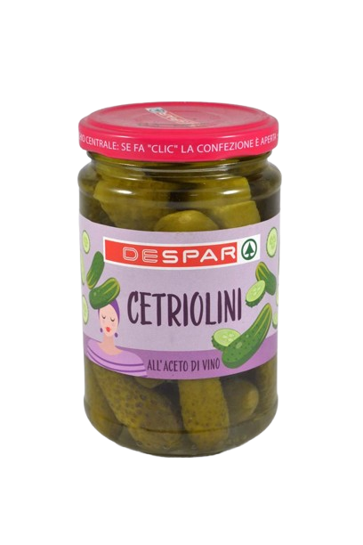 Огірки DESPAR 300г Корнішони мариновані