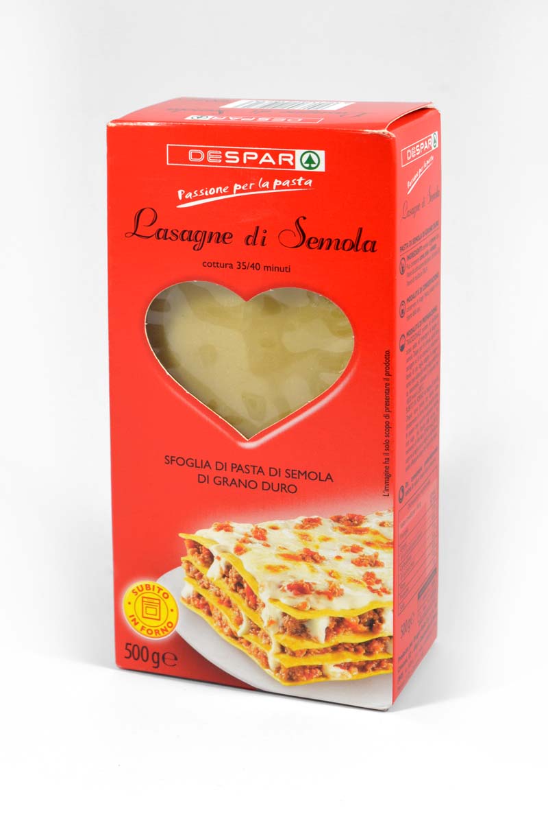 Лазанья DESPAR 500г листи