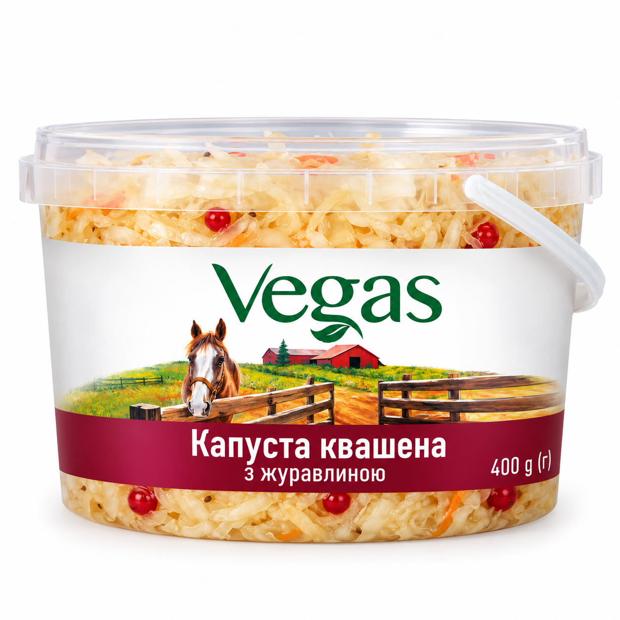Капуста кваш з журавлин 400г Vegas