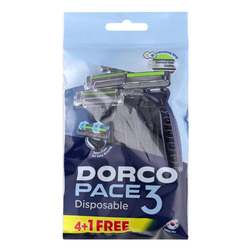 Бритва Dorco Pace3 чол 3 леза 5шт однор