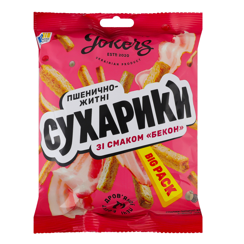 Грінки JokerS 100г Бекон