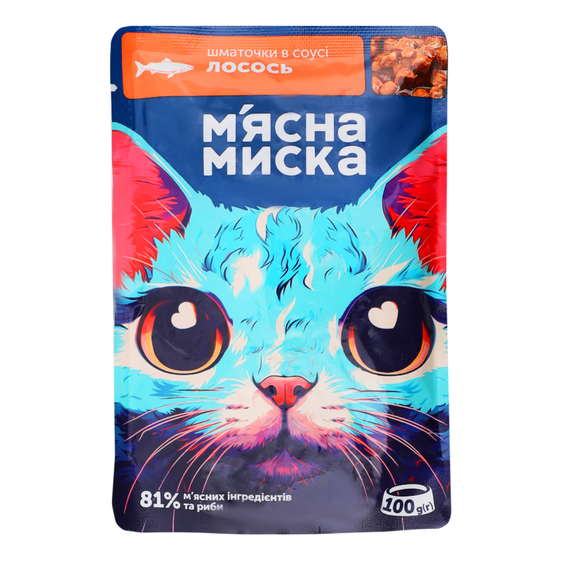 Корм Мясна миска дк 100г Лосось