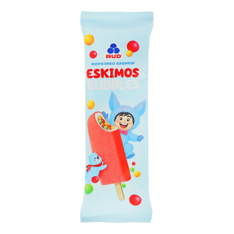 Морозиво Рудь н/п 70г Ескімос Bubbles