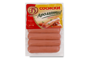 Сосиски БогодухівськийМК 300г Аромат в/у