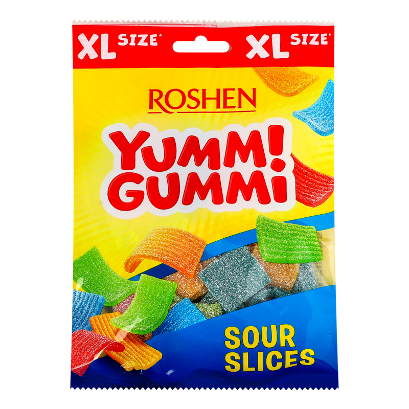 Цукерки ROSHEN 165г YummiGummiSourSlices