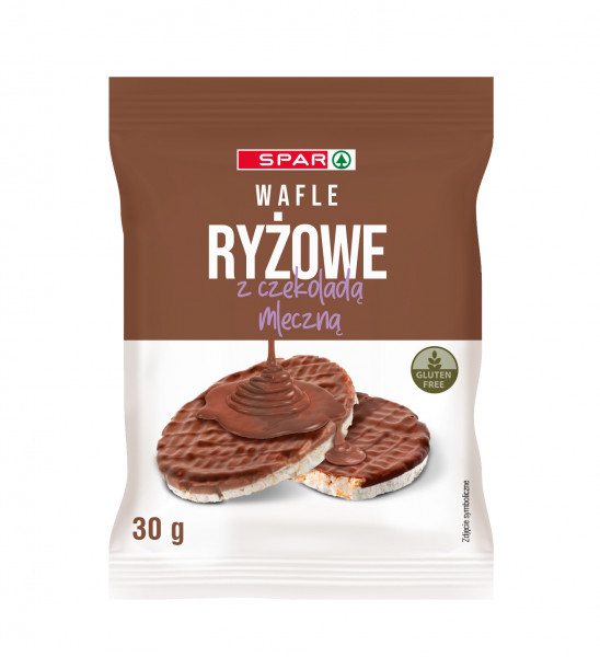 Хлібці SPAR 30г Рисові з мол шоколадом