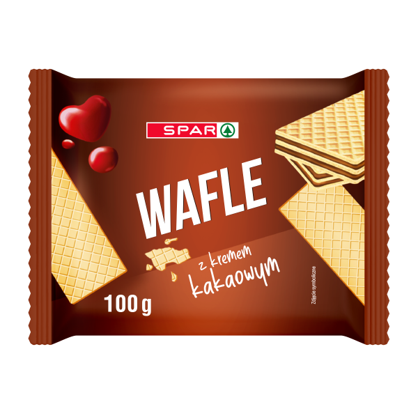 Вафлі SPAR 100г з какао-кремом