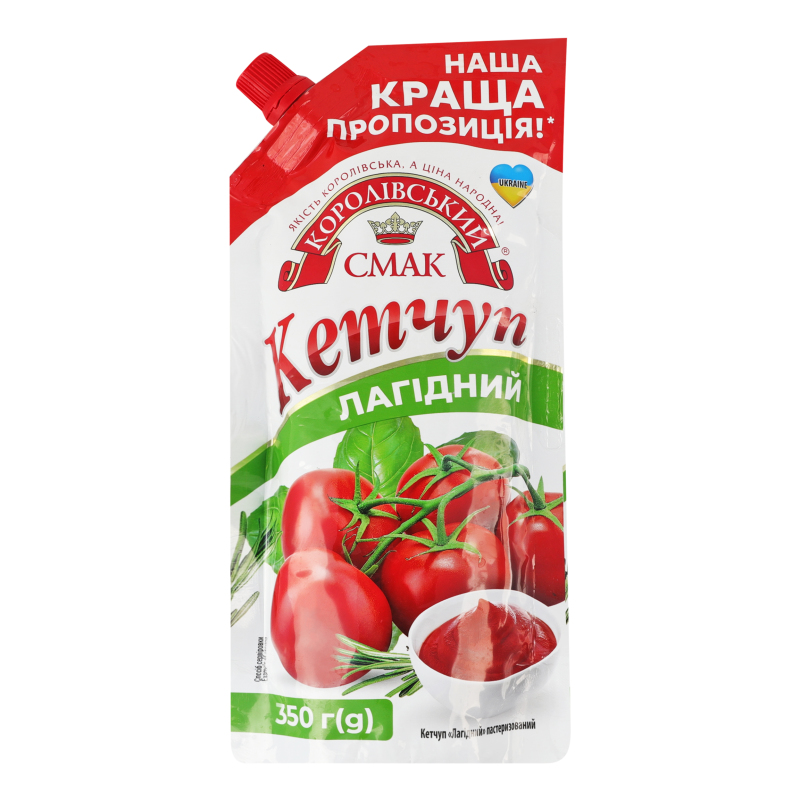 Кетчуп КоролівськийСмак 350г Лагідний