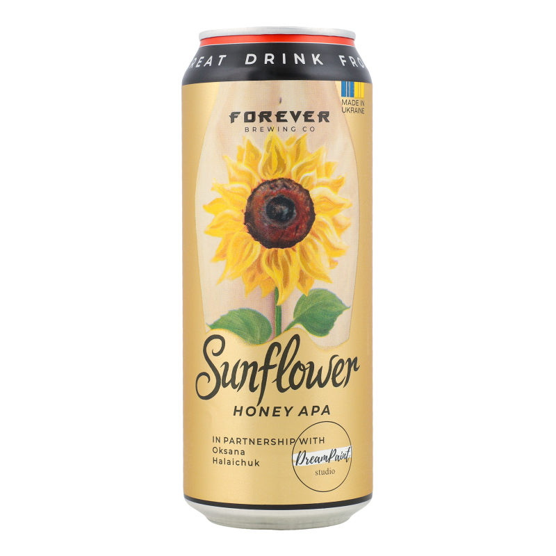 Пиво FOREVER 0,5л Sunflower 5% ж/б