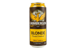 Пиво Grimbergen 0,5л Blonde 6,7% ж/б