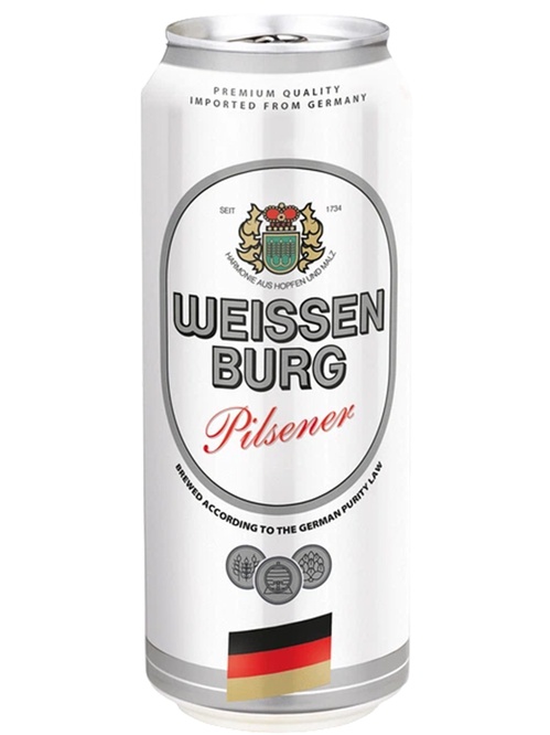 Пиво Weissenburg 0,5л PilsenerBeer 5%з/б