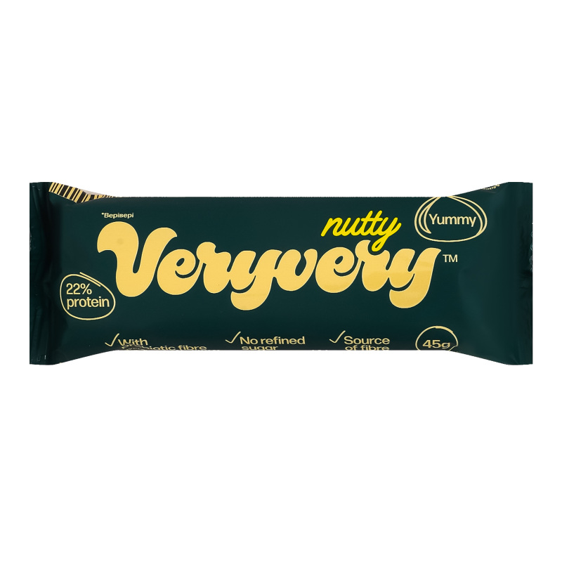 Батончик Veryvery 45г ПротеїнNutty з гор