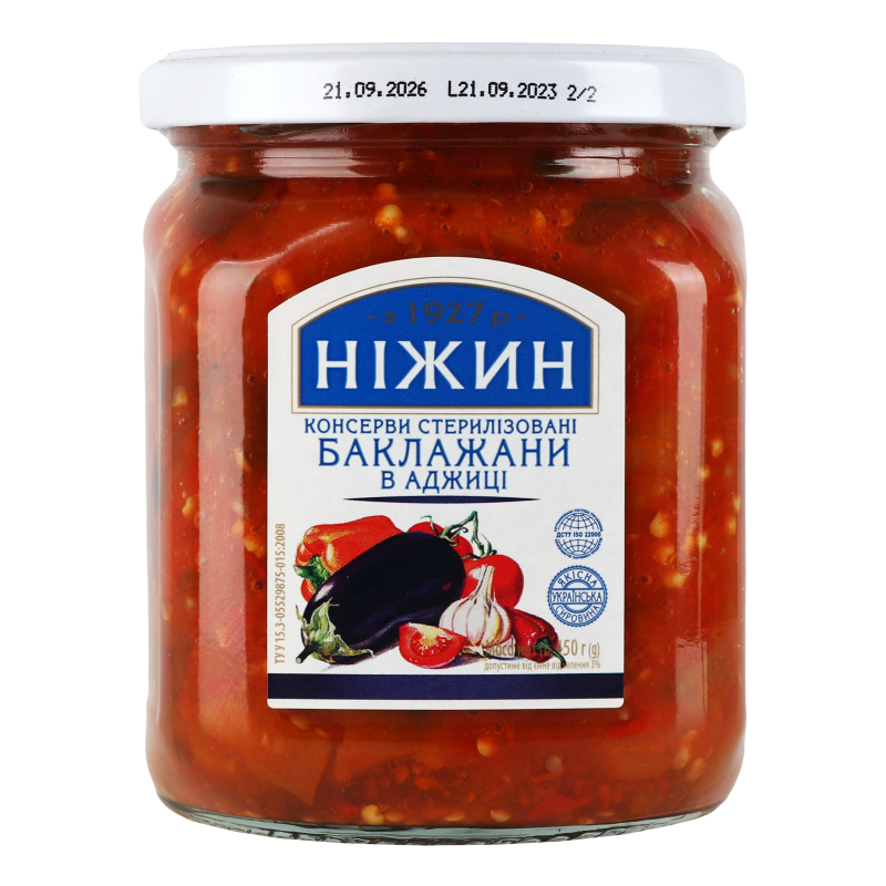 Баклажани Ніжин 450г в аджиці