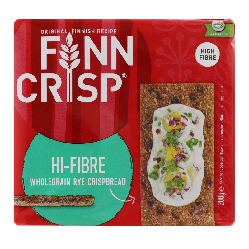 Хлібці FinnCrisp 200г житні Hi-Fibre