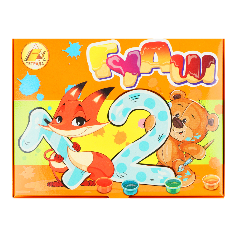 0210413 Фарба гуаш 12кол 10гр КТ