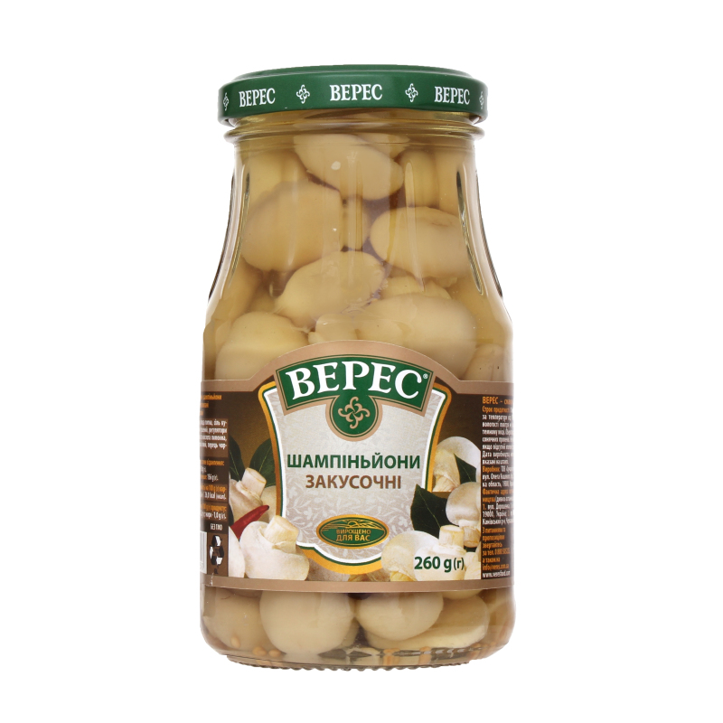 Гриби Верес 260г Печериці Закусочні