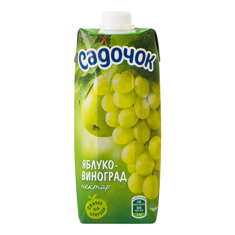 Нектар Садочок 0,5л Яблуко Виноград