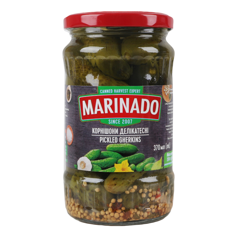 Огірок Маринадо 370мл Корнішон Делікатес