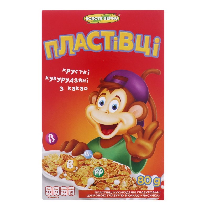 Пластівці Золоте зерно 80г Лакомка какао