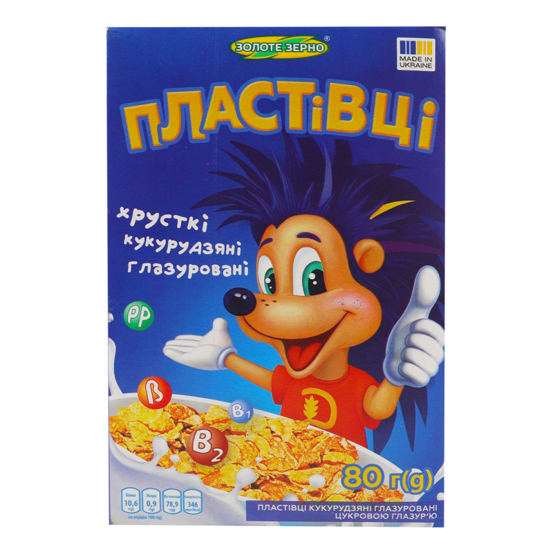 Пластівці кукур Золоте зерно 80г Глазур