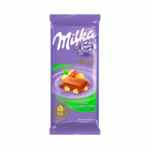 Шоколад Milka 90г Цілий горіх