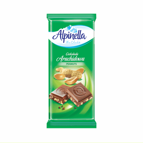 Шоколад Alpinella 90г Молочний арахіс