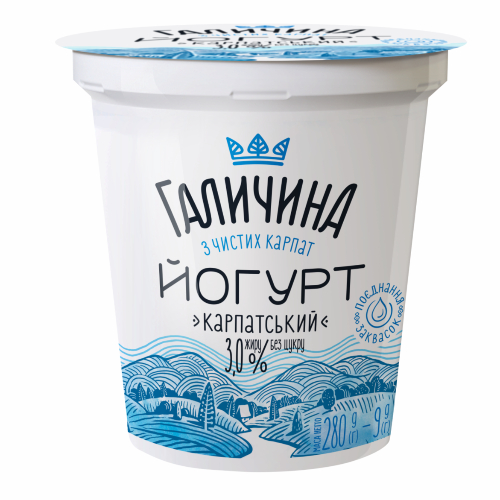 Йогурт Галичина 3% 280г Карпатськ стак